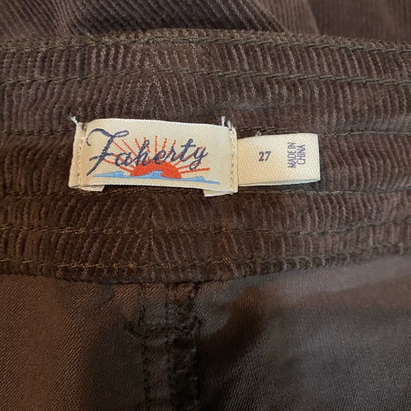 Faherty stretch cord wide leg pant womens - Picture 4 of 4